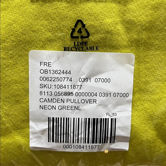 We The Free Camden Sweatshirt In Acid Lime - Picture 4 of 9